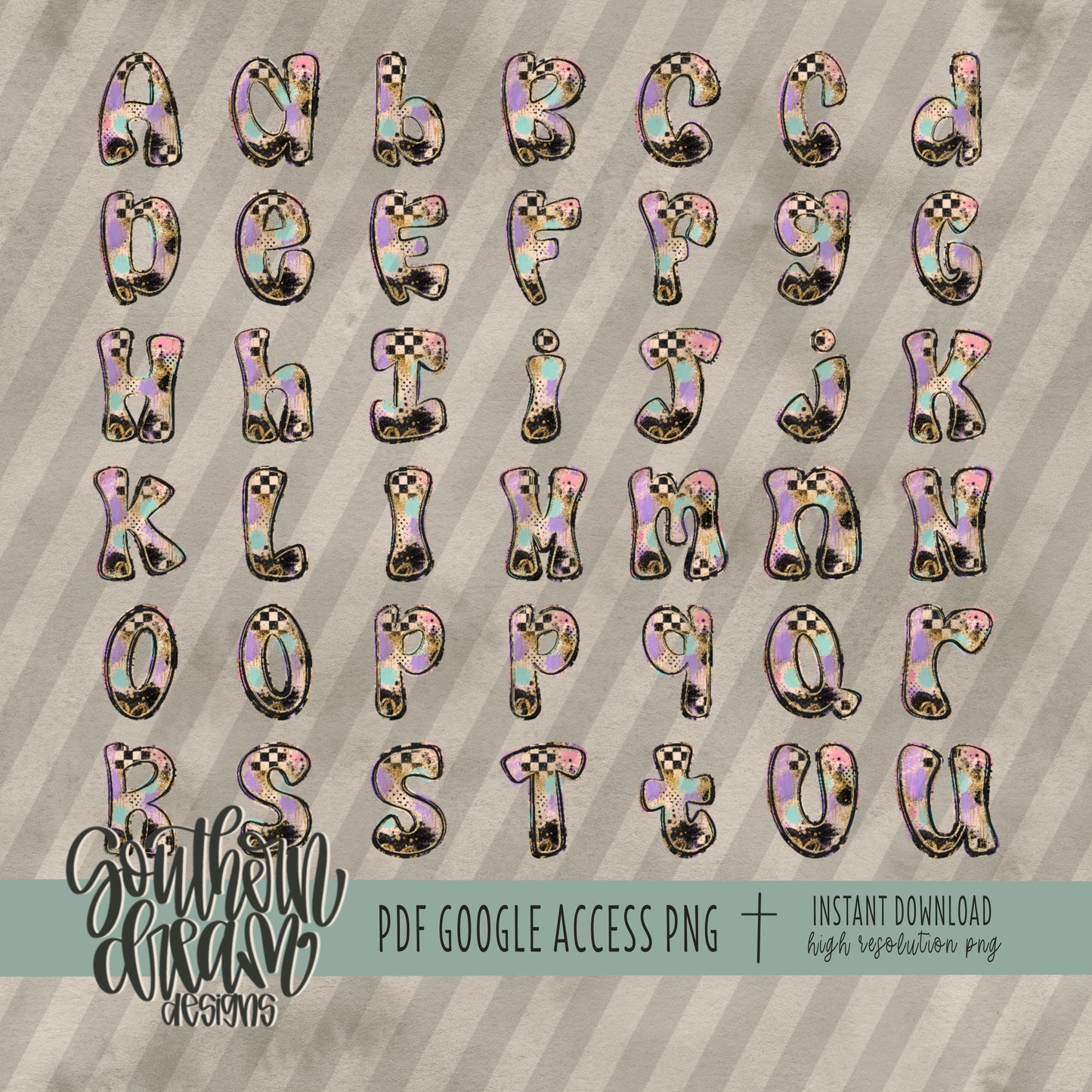 Painted Pastels Alpha (4 Sets Aa-Zz, 0-9, Special Characters, Special Shapes)