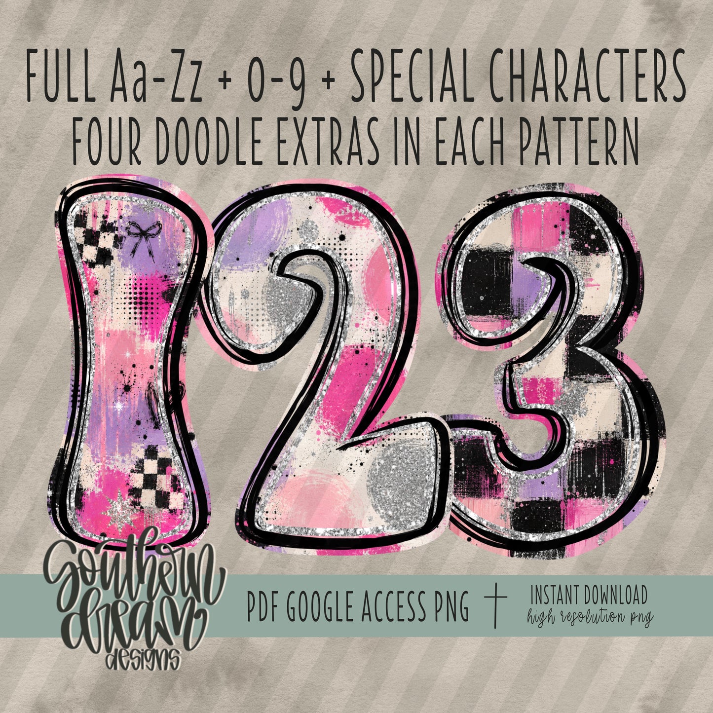 Painted Rebel Alpha (3 Sets Aa-Zz, 0-9, Special Characters, Special Shapes)
