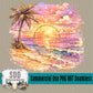 Painterly Beach Sunset