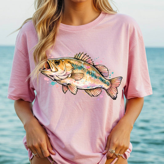 Painterly Bass Fish Clipart