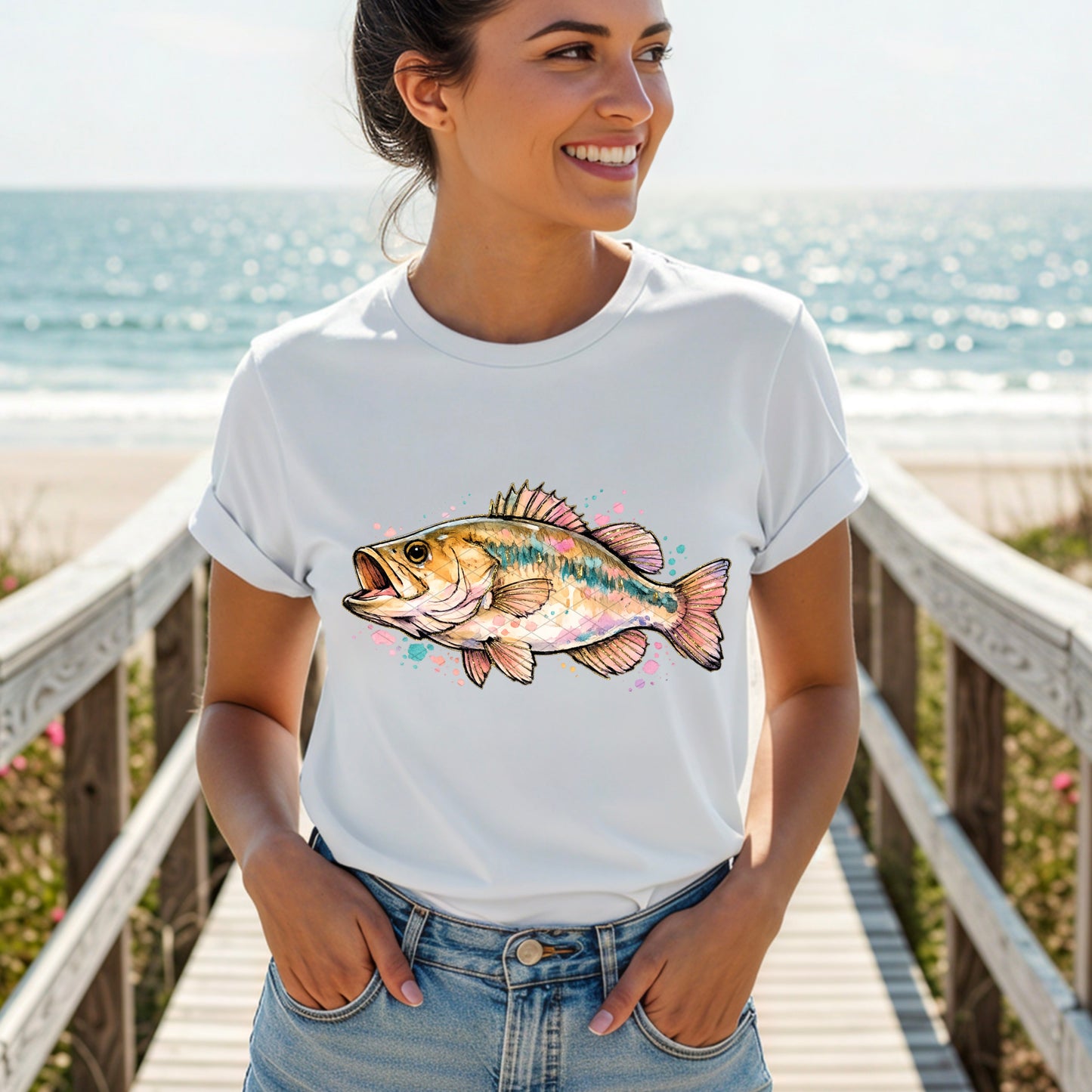 Painterly Bass Fish Clipart