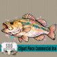 Painterly Bass Fish Clipart