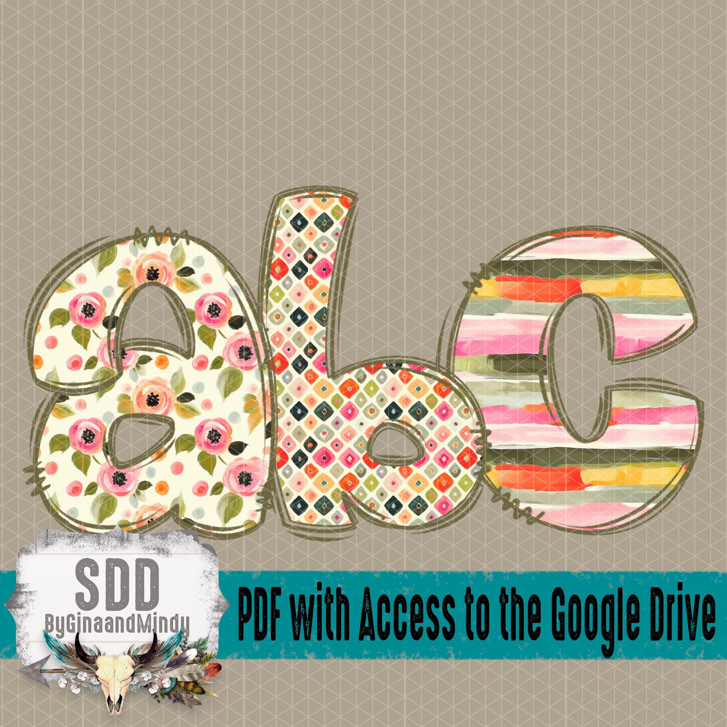 Painterly Garden Alpha (3 cSets Uppercase, Lowercase, 0-9, Special Characters)