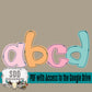 Pastel Summer Alpha (4 Sets Uppercase, Lowercase, 0-9, Special Characters)