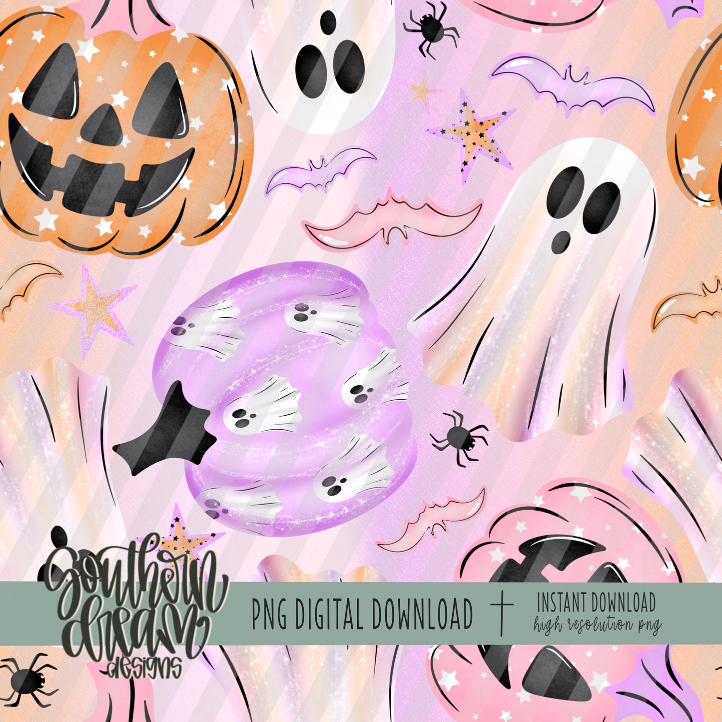 Pastel Halloween Seamless Bundle