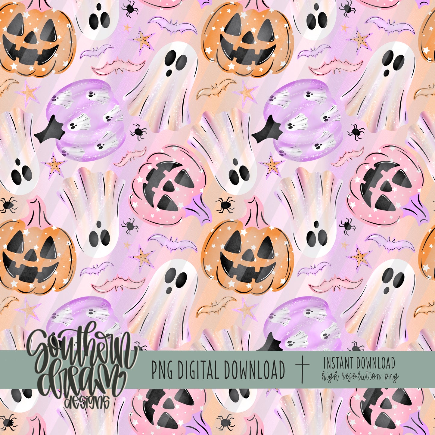 Pastel Halloween Seamless Bundle
