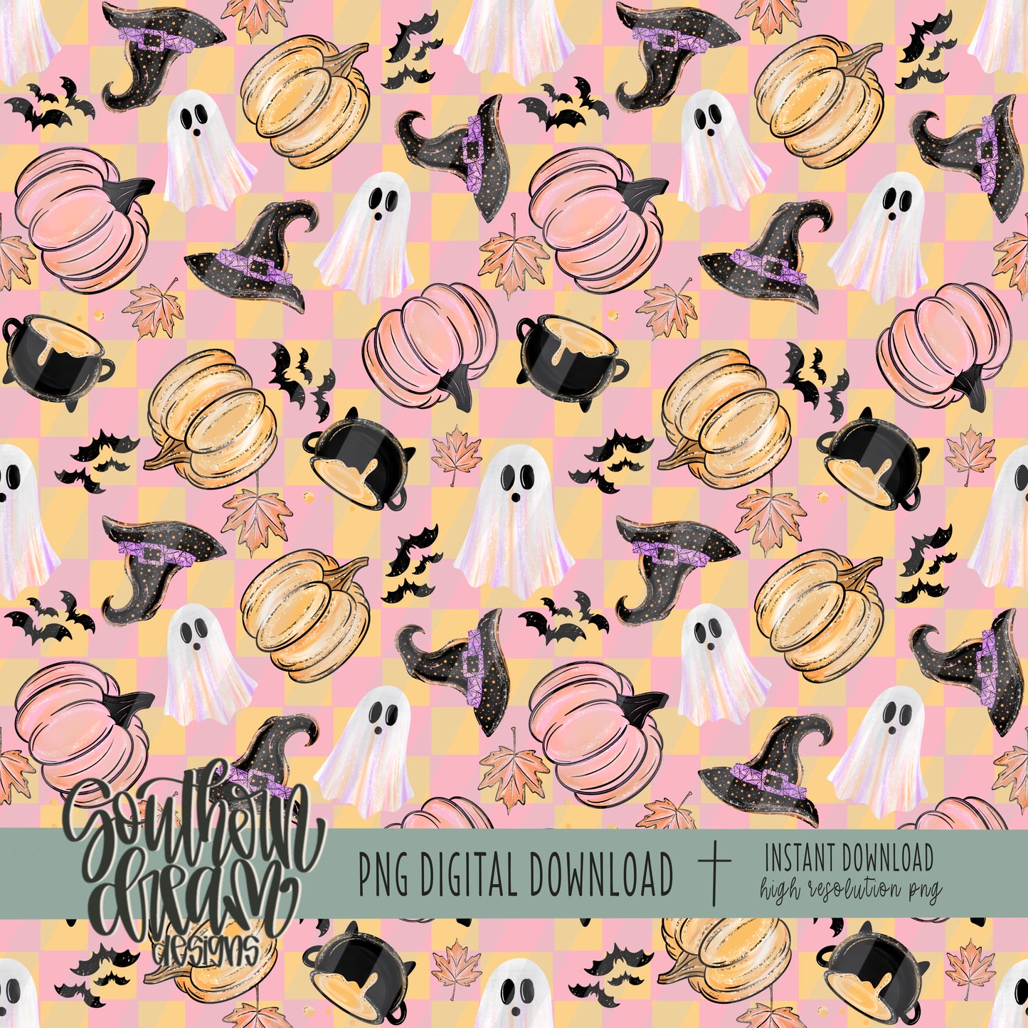 Pastel Fall Halloween Seamless Digital Paper BUNDLE