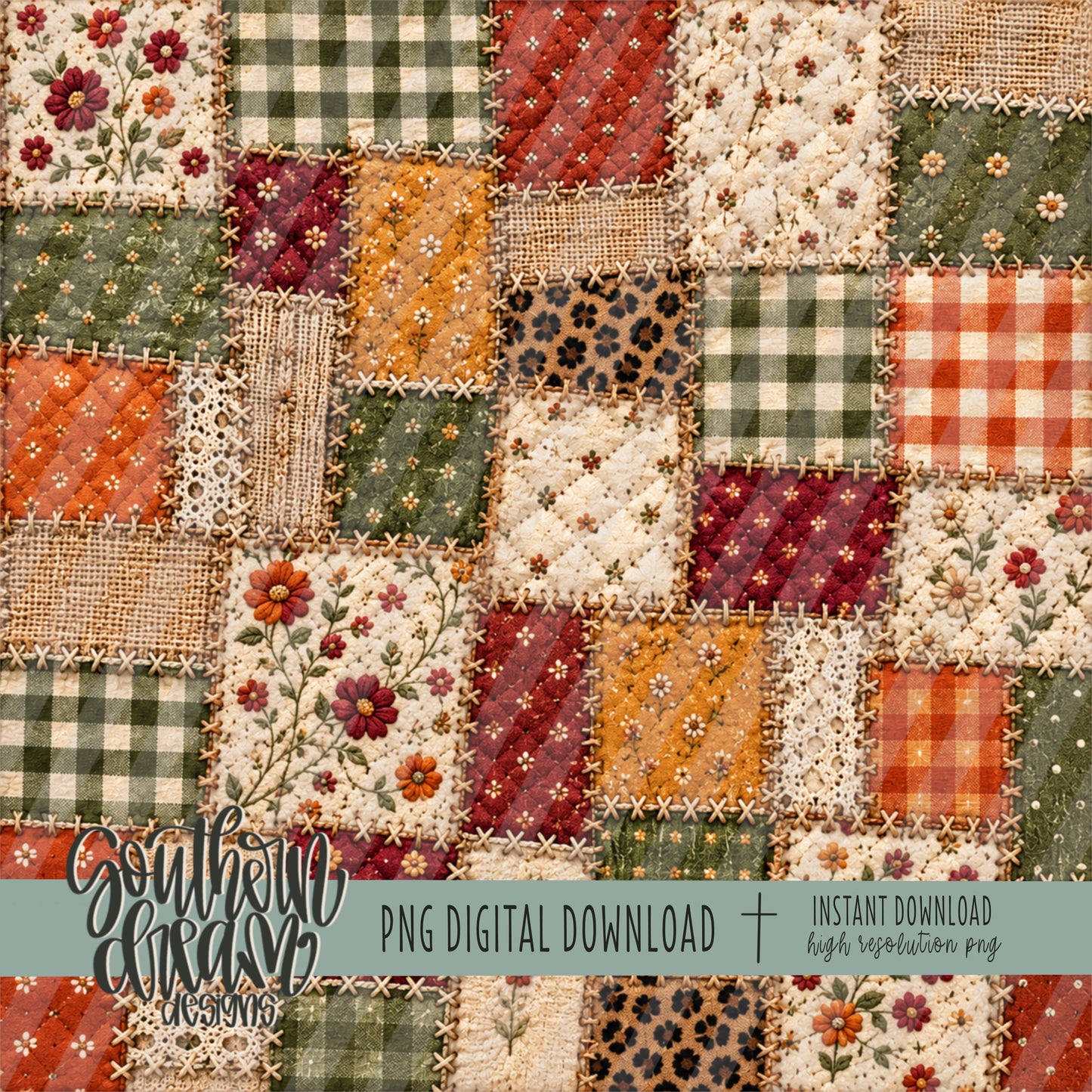 Patchwork and Praise Digital Paper BUNDLE (Not Seamless)