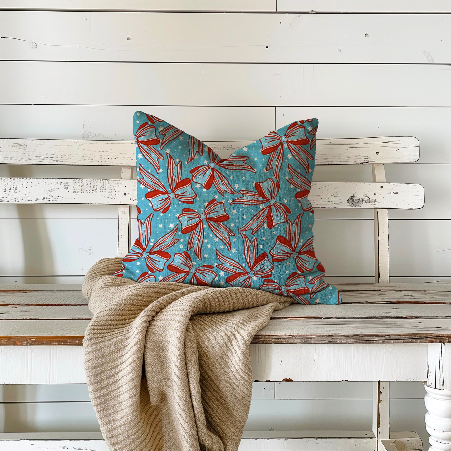 Preppy Patriotic Bows Seamless Bundle