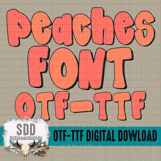 Peaches Handwritten Font