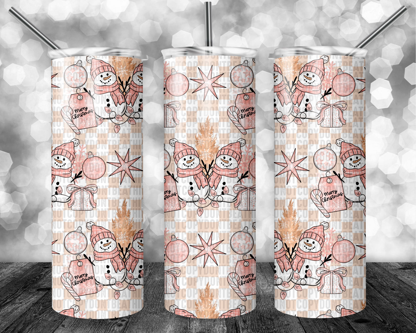 Merry Christmas Snowmen Seamless Bundle