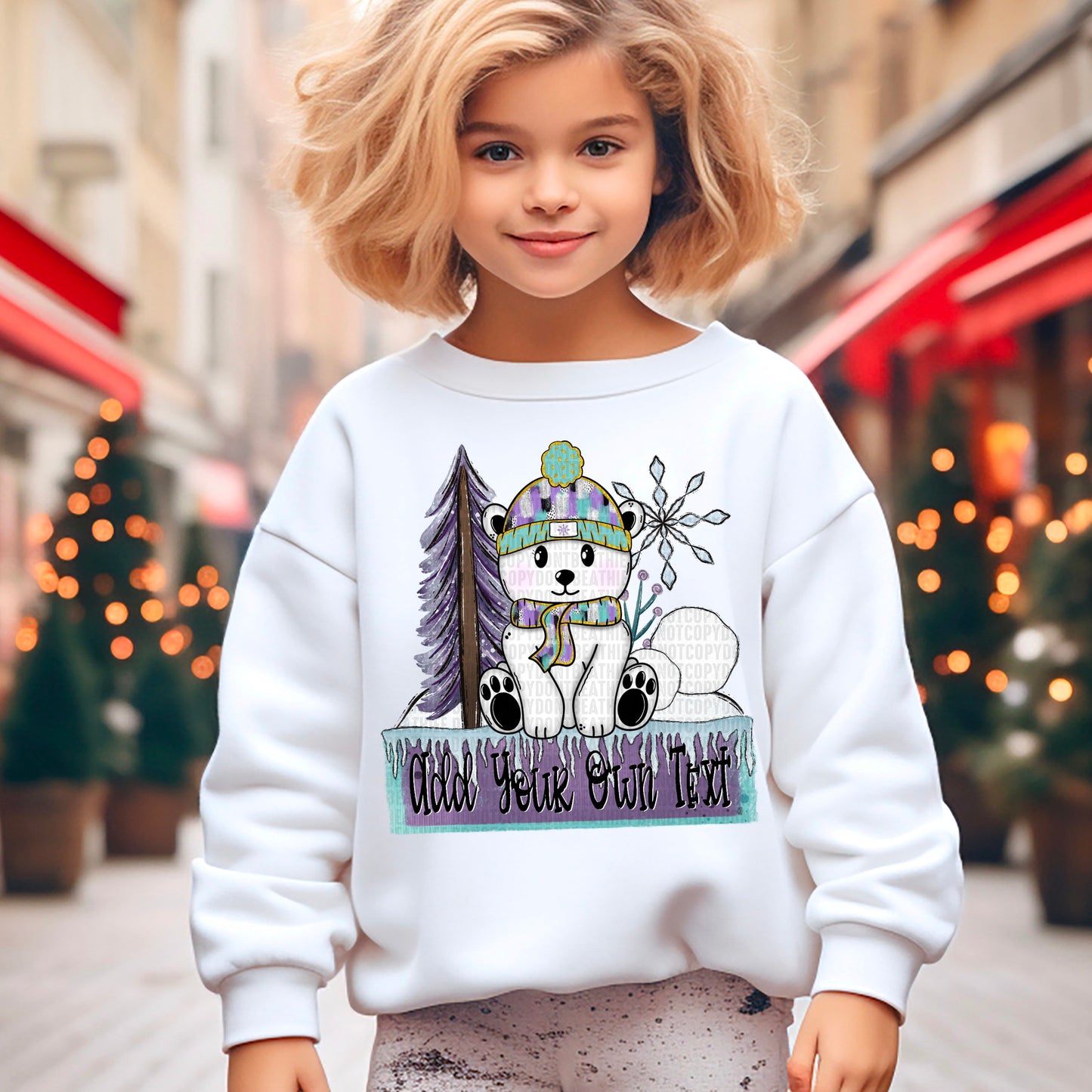 Polar Bear Scene Girl; Personalize Yourself or We Can