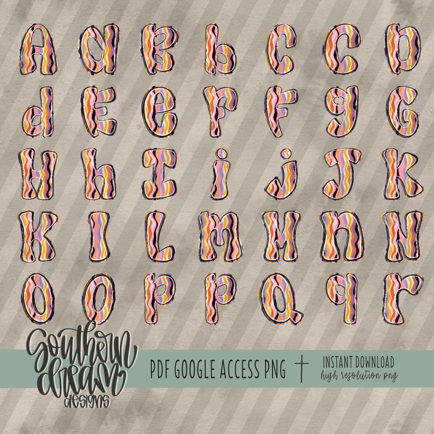 Preppy Halloween Alpha (6 Sets Aa-Zz, 0-9, Special Characters, Special Shapes)