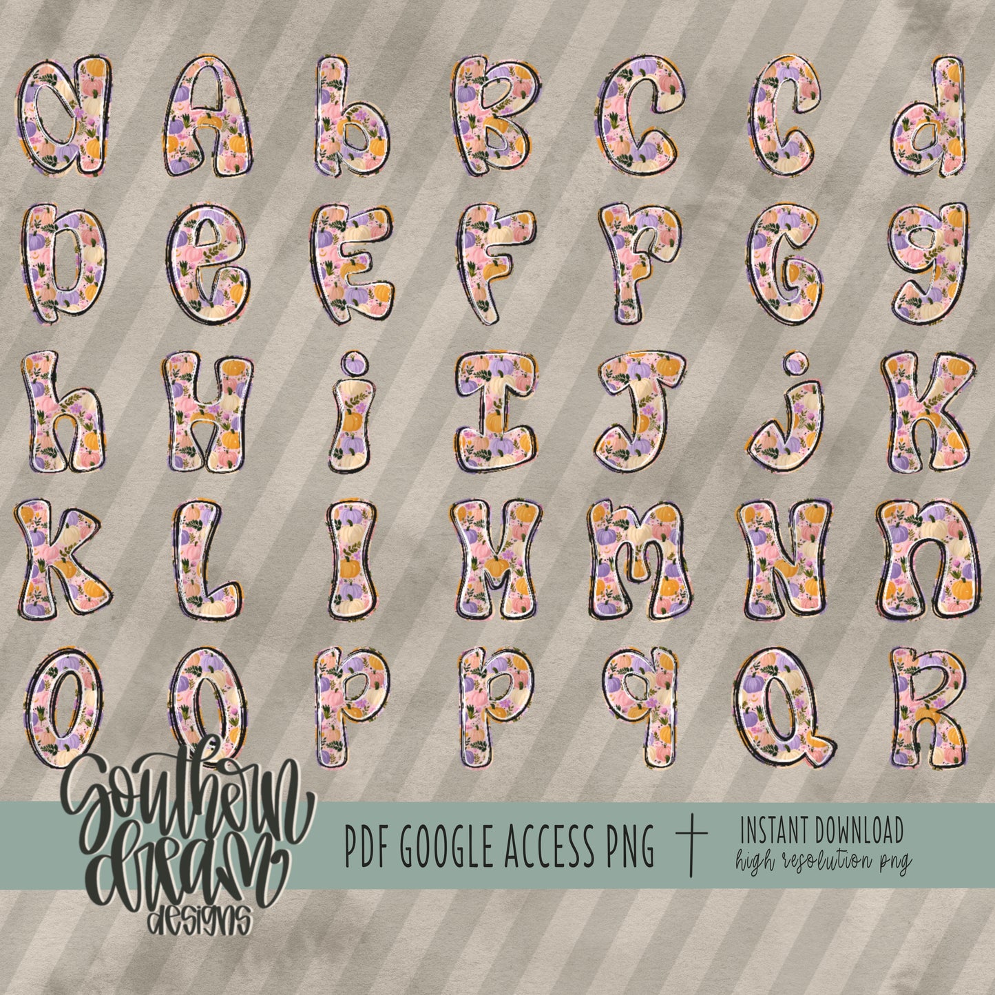 Preppy Halloween Alpha (6 Sets Aa-Zz, 0-9, Special Characters, Special Shapes)