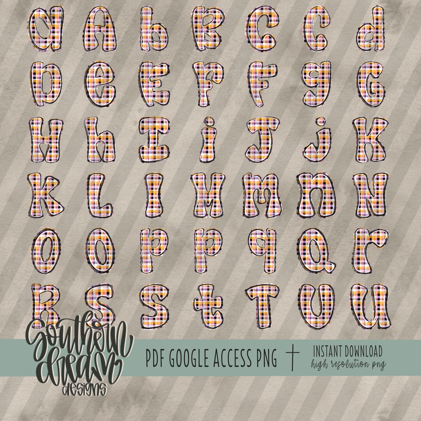 Preppy Halloween Alpha (6 Sets Aa-Zz, 0-9, Special Characters, Special Shapes)