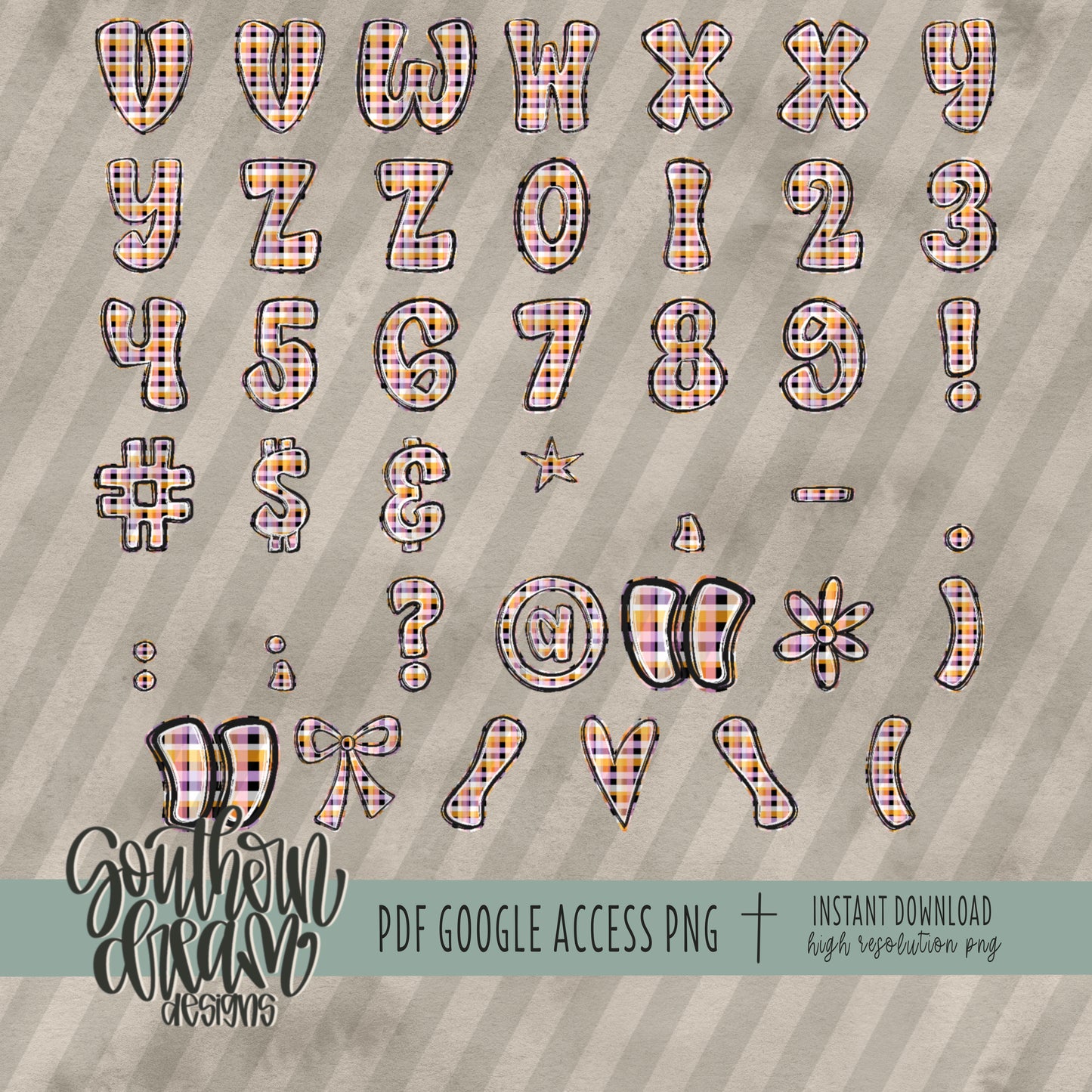 Preppy Halloween Alpha (6 Sets Aa-Zz, 0-9, Special Characters, Special Shapes)