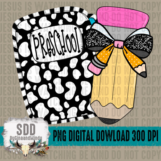Leopard Pencil Bow; Preschool