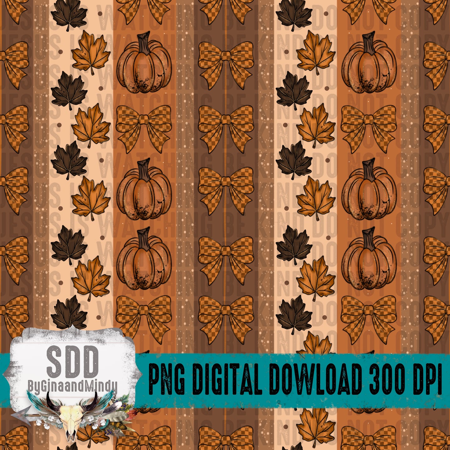 Pumpkin Bow Stripes Seamless Bundle