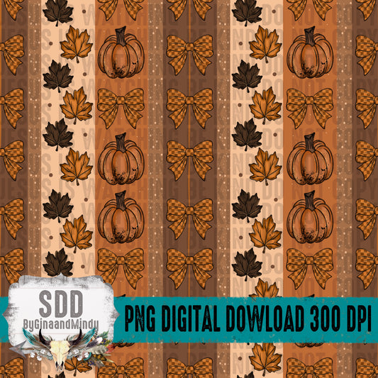 Pumpkin Bow Stripes Seamless Bundle