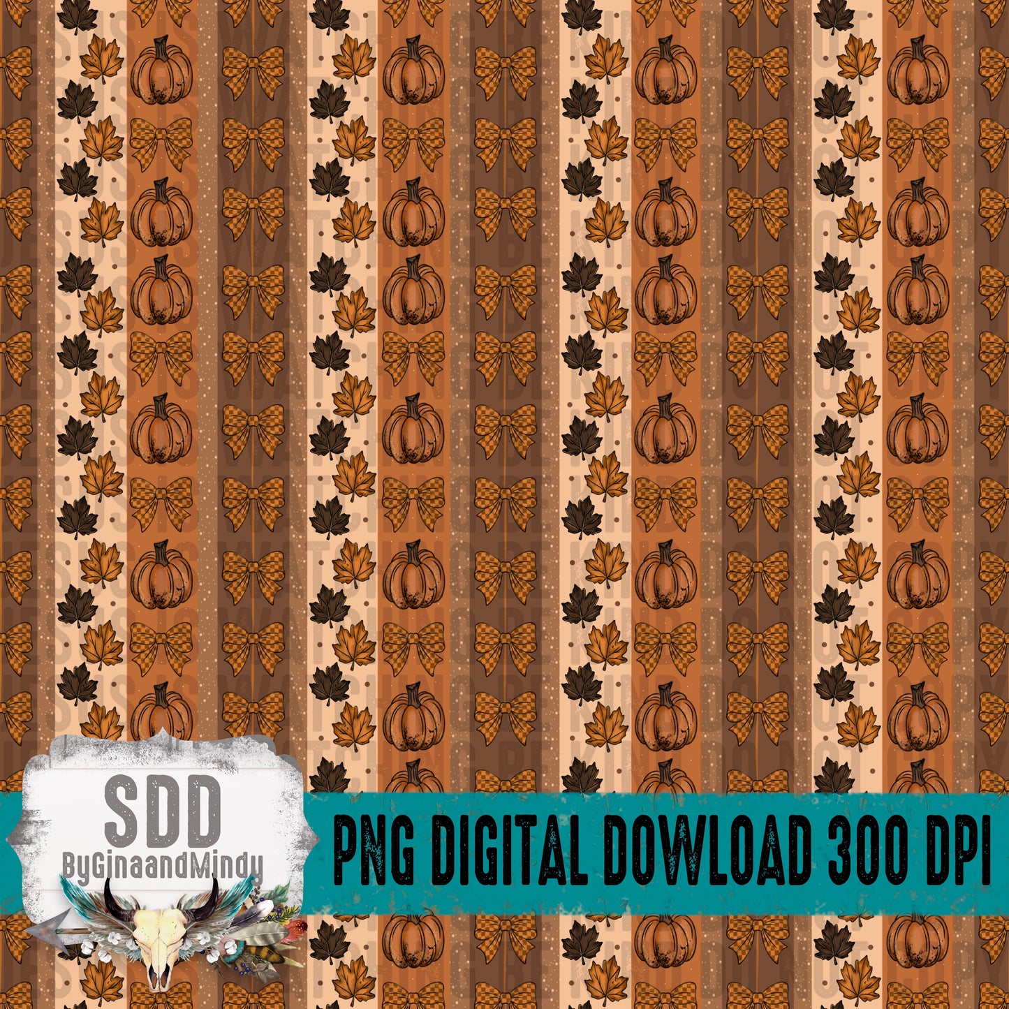 Pumpkin Bow Stripes Seamless Bundle