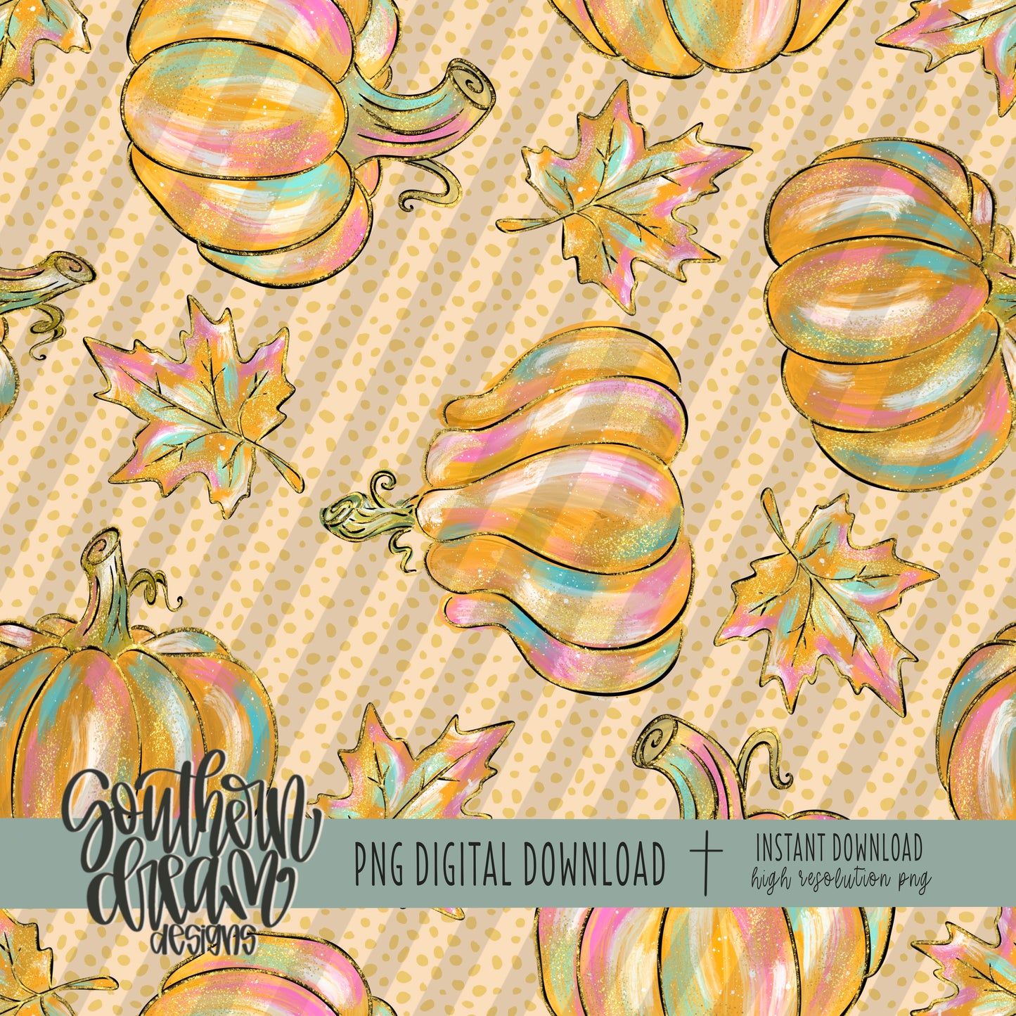 Pumpkin Strokes Seamless Bundle