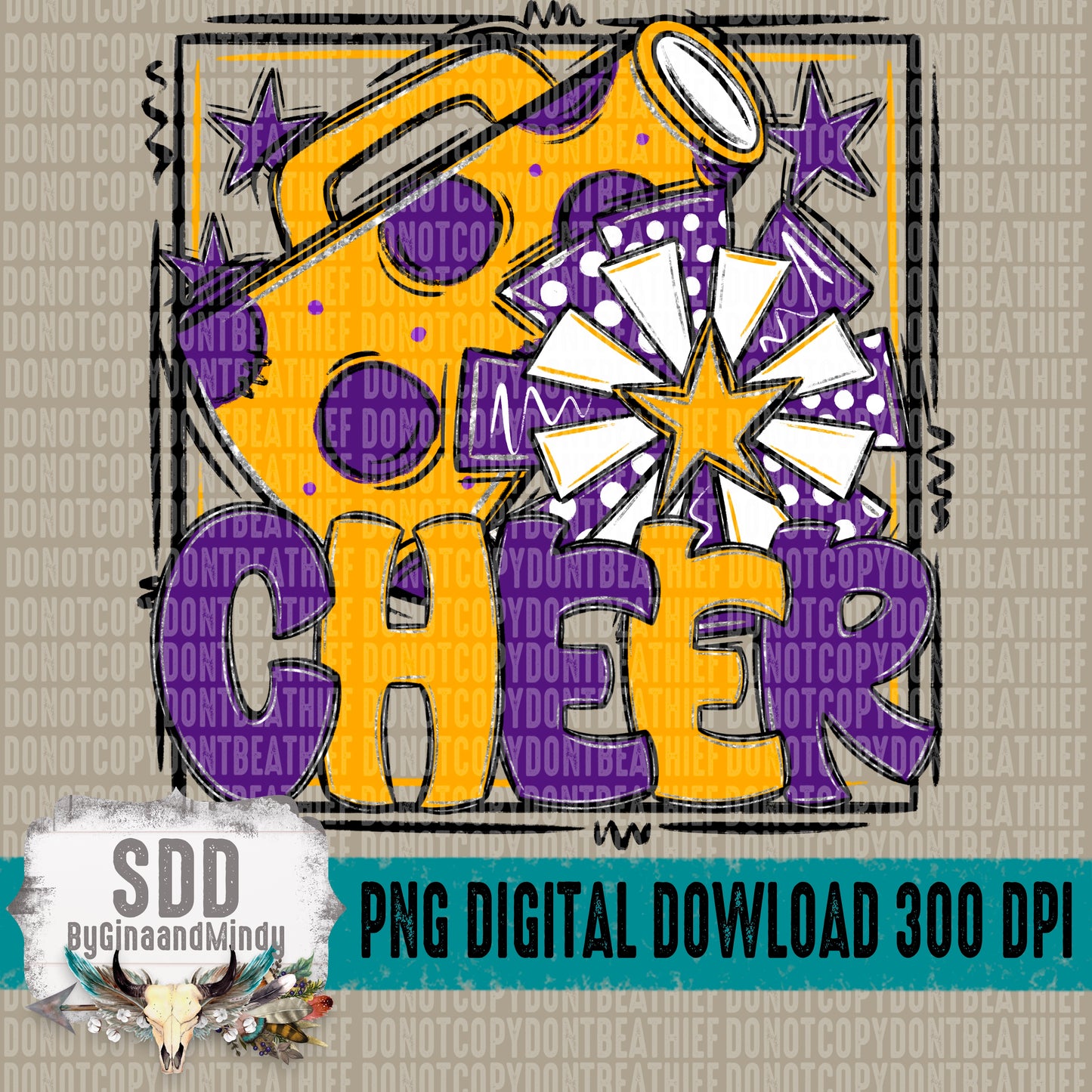 Cheer Bundle; Purple & Yellow Gold