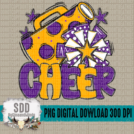 Cheer Bundle; Purple & Yellow Gold