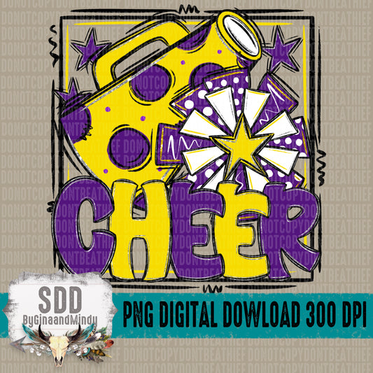 Cheer Bundle; Purple & Yellow