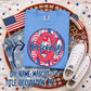 Patriotic Brush Strokes Circle DIY/Personalize; Q
