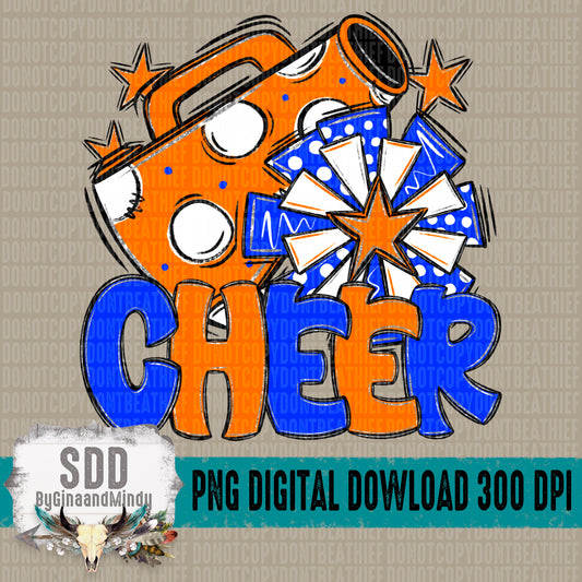 Cheer Bundle; Royal Blue & Orange