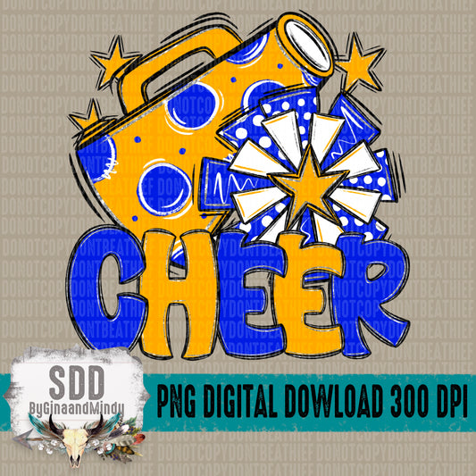 Cheer Bundle; Royal Blue & Yellow Gold