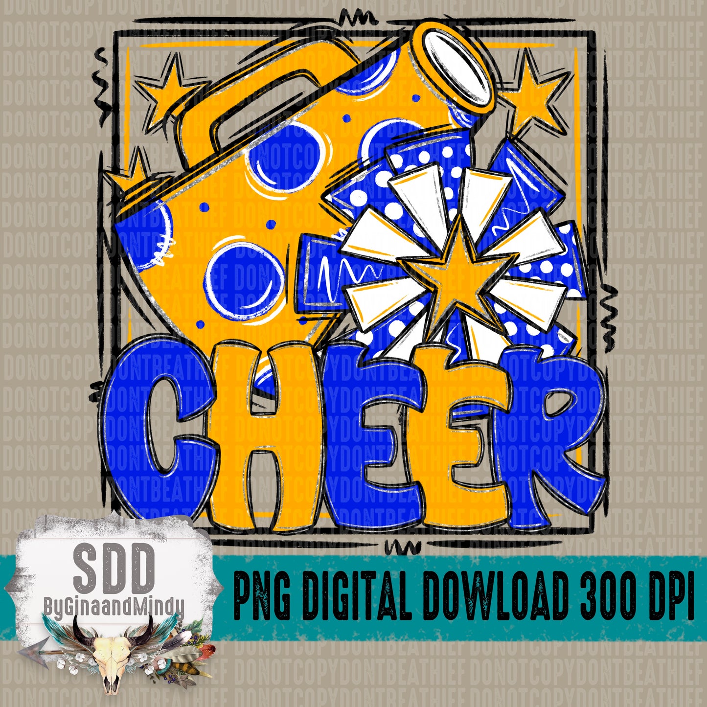Cheer Bundle; Royal Blue & Yellow Gold