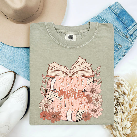 Read More Books Floral Bookstack