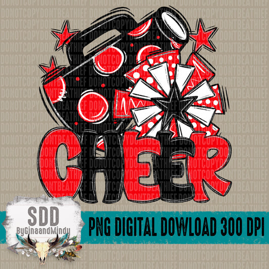 Cheer Bundle; Red & Black