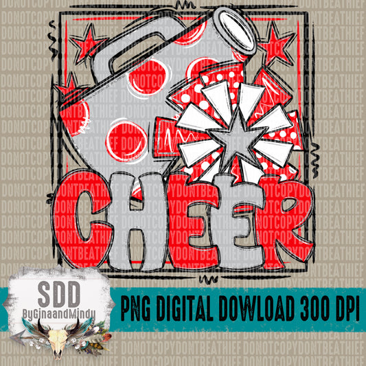 Cheer Bundle; Red & Grey