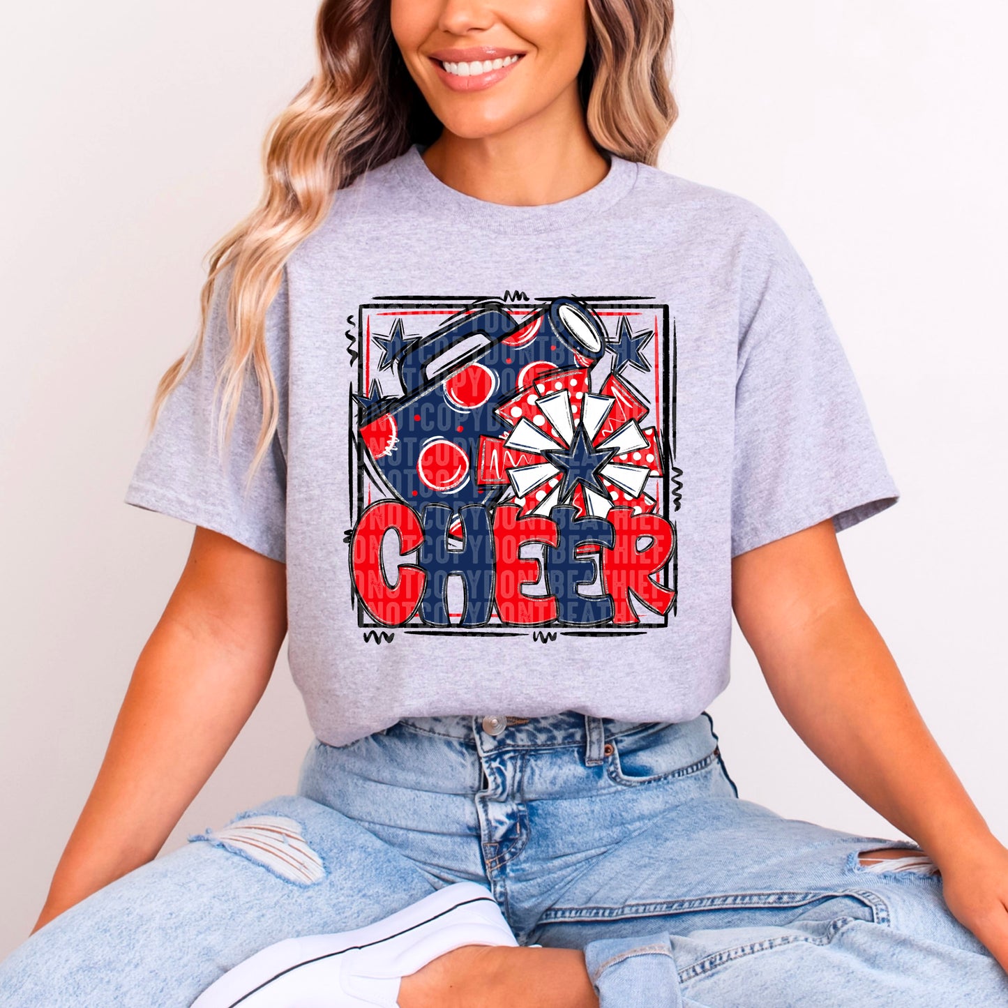 Cheer Bundle; Red & Navy Blue