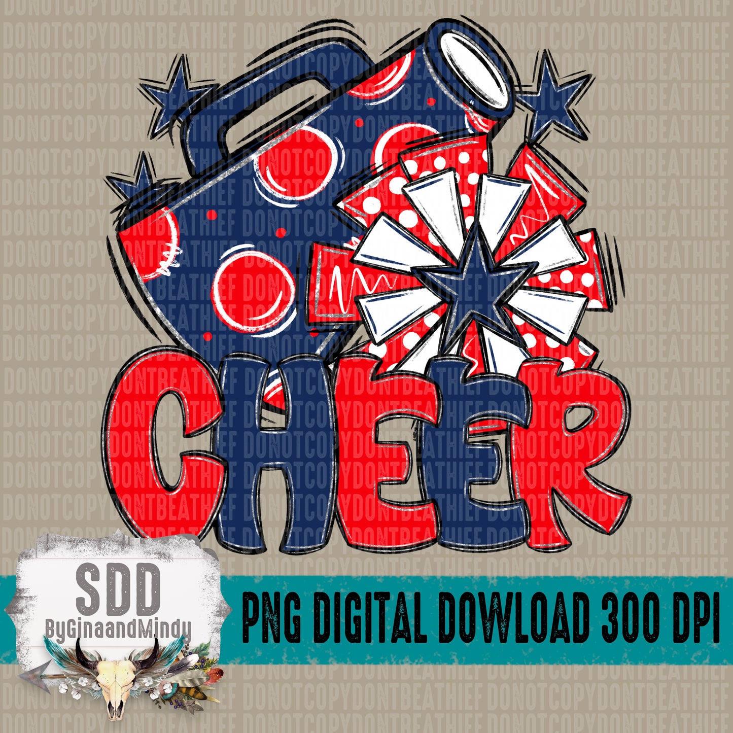 Cheer Bundle; Red & Navy Blue