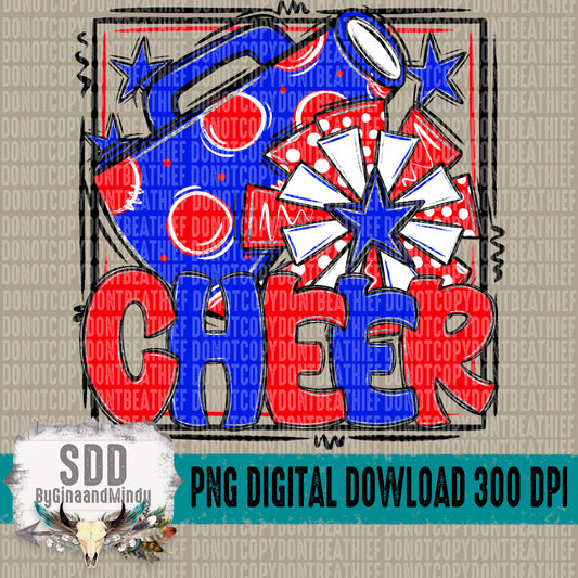 Cheer Bundle; Red & Royal Blue
