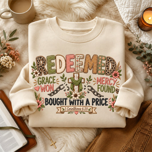 Redeemed Faux Embroidery