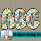 Retro School Doodle Alpha Set (2 Set Uppercase & Lowercase, 0-9, + Special Characters)