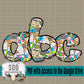 Retro School Doodle Alpha Set (2 Set Uppercase & Lowercase, 0-9, + Special Characters)