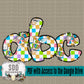 Retro School Doodle Alpha Set (2 Set Uppercase & Lowercase, 0-9, + Special Characters)