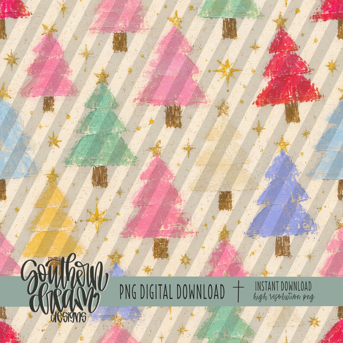 Retro Christmas Digital Paper BUNDLE (Not Seamless)