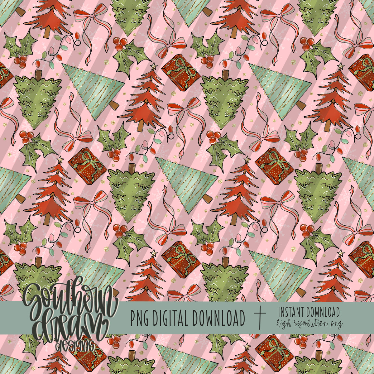 Retro Christmas Seamless Bundle