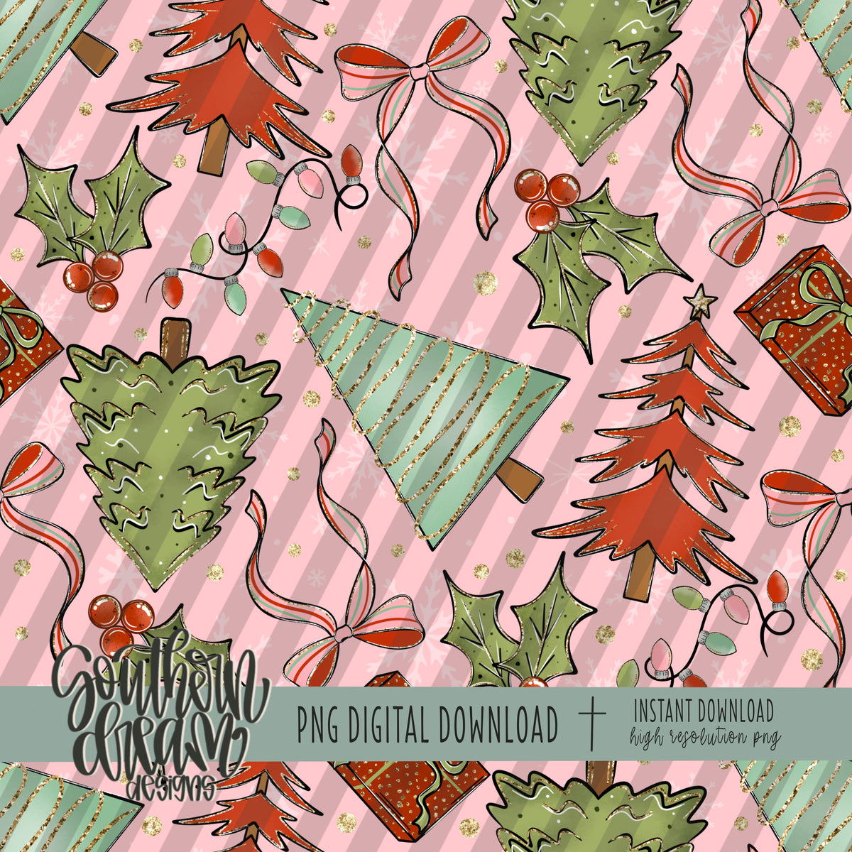Retro Christmas Seamless Bundle