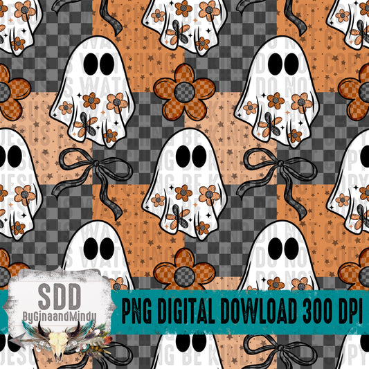 Retro Ghost Seamless Bundle