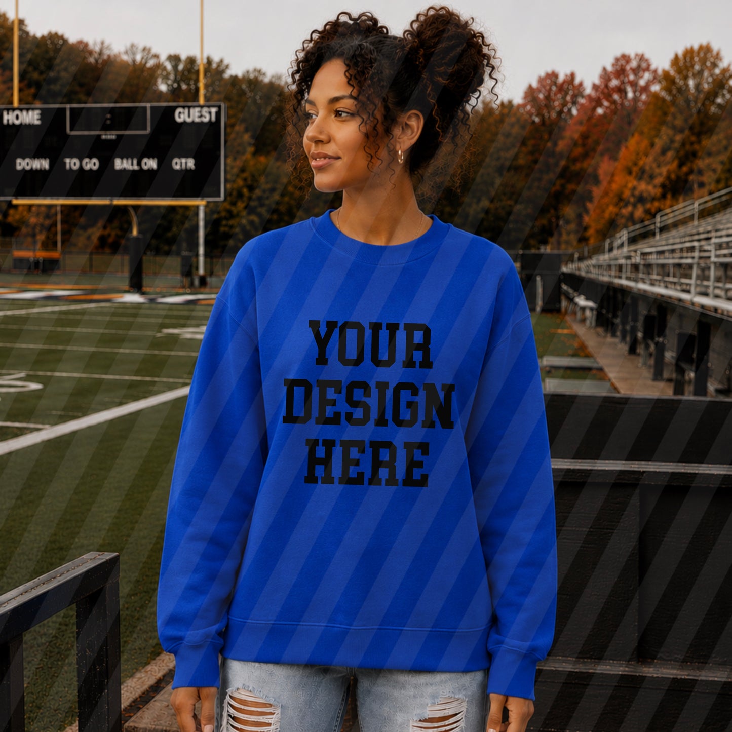 Royal Blue Crew Sweatshirt (Football)