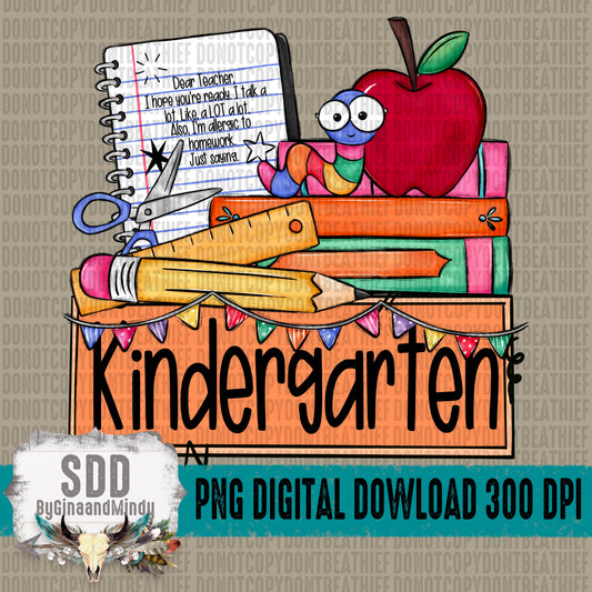 Books & Nameplate; Kindergarten