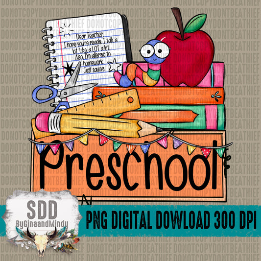 Books & Nameplate; Preschool