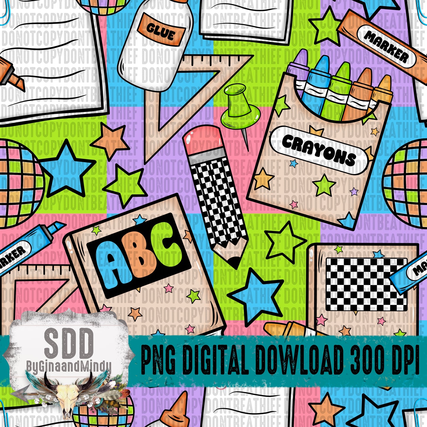 Retro School Seamless Bundle